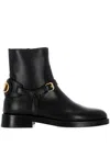 Valentino Vlogo Signature Leather Ankle Boot In Black