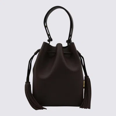 VALENTINO GARAVANI VALENTINO GARAVANI DARK BROWN LEATHER SO SEAU SATCHEL