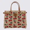 Valentino Beige Raffia And Leather Medium Antibes Totes