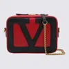 Valentino Garavani Red And Black Leather Crossbody Bag