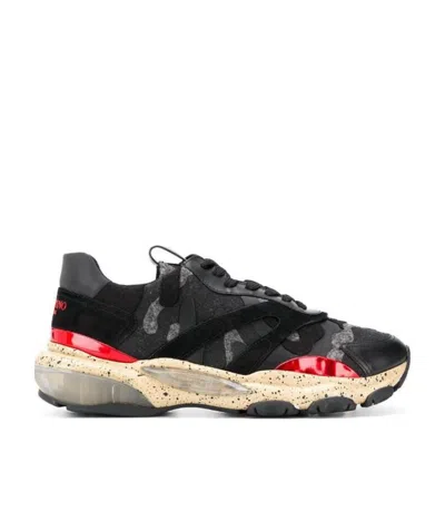 Valentino Garavani Garavani Bounce Camouflage Leisure Sneakers In Black