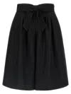 Valentino Garavani Bow Bermuda Shorts Bermuda And Short Black In Black