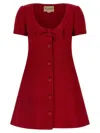 Valentino Bow Detail Dress Scoop Neckline In Red