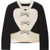 Valentino Embroidered Blazer In Nero/soft Beige