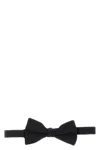Valentino Black Solid Bowties In Black