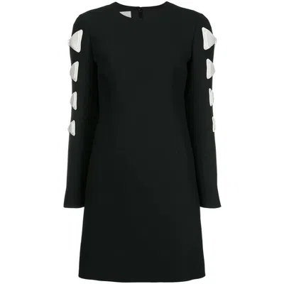 Valentino Garavani Bow-detailed Mini Dress In Black