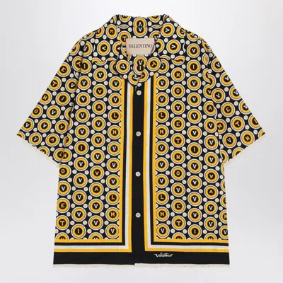 VALENTINO VALENTINO GARAVANI BOWLING SHIRT WITH BULLES ROYALES PRINT