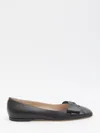 Valentino Women Black Leather Ballet Flats, 7.5 Luxury Ballet Flats For Women Darveys In Black