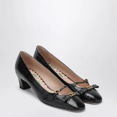 VALENTINO GARAVANI VALENTINO GARAVANI BOWOW CROCODILE-EFFECT PUMP