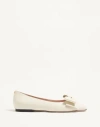 Valentino Leather Ballerinas Featuring Bow Detail