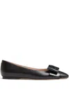 Valentino Bowow Round Toe Slip-on Ballet Flats In Black