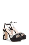 Valentino Bowow Strass Scallop Platform Sandals