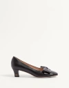 Valentino Bowow 45 Laminated Leather Pumps In Black