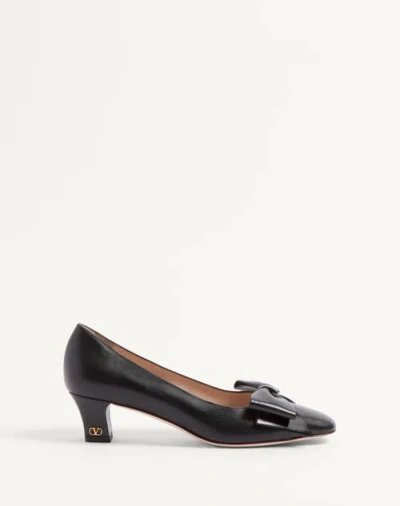VALENTINO GARAVANI VALENTINO GARAVANI BOWOW PUMP IN KIDSKIN 45MM WOMAN BLACK 41