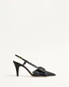 Valentino Mid Heel Bow Detail Slingback Pumps