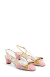Valentino Pink Bowow Slingback Pumps