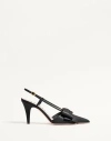 Valentino Garavani Bowbow Slingback In Black