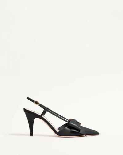 Valentino Garavani Bowow Slingback Pumps In Kidskin 85mm Woman Black 41