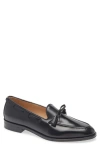 Valentino Bowshire Loafers In Black Glossy Calfskin In Black