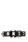 Valentino Leather Bracelet Rockst In Black