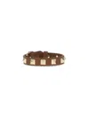 Valentino Adjustable Studded Bracelet Jewelry In Brown
