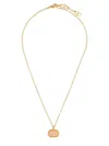 Valentino Brass And Enamel Ovalette Necklace In Gold
