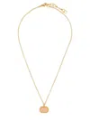 Valentino Brass And Enamel Ovalette Necklace In Gold