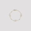 Valentino Garavani Mini Gold-tone Chain With Knurled Sphere And Signature Detail In Gold