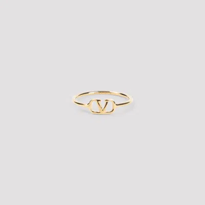 Valentino Garavani Brass Ring In Gold