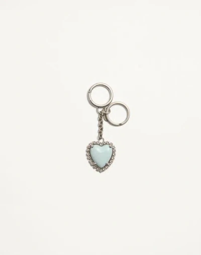 Valentino Garavani Coeur Hyperbole Bag Charm In Metallic