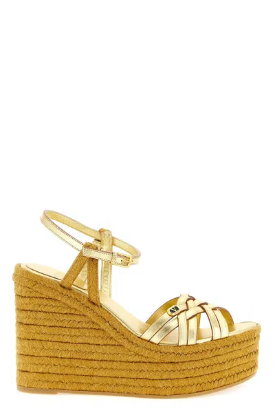 Valentino Garavani 'bribri' Espadrilles In Gold