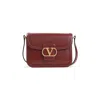 Valentino Garavani Brick Ruby Calf Leather 9to5 Small Shoulder Bag In Red