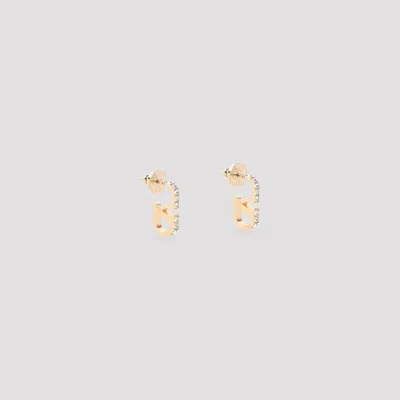 Valentino Garavani Bronze Tone Metal Earrings For Women In Silver