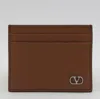 Valentino Garavani Brown Leather Card Holder