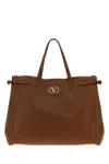 Valentino Borsa Shopping Antibes Media In Pelle Marrone Donna In Brown