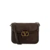 Valentino Garavani Brown Suede And Leather 9to5 Shoulder Bag In Brown