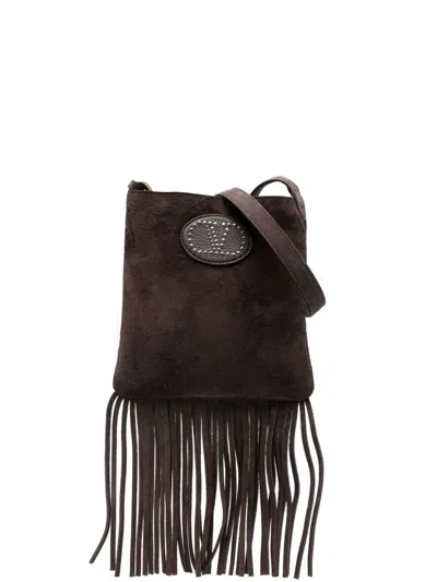 Valentino Garavani Brown Suede Nellcã´te Crossbody Bag