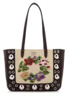 Valentino Borsa A Spalla Nellcôte In Pelle Scamosciata Marrone  Donna In Multi