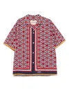 Valentino Bulles Royales Cotton Shirt In Brown