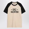 Valentino Sleeve Contrast Graphic Print Crew Neck