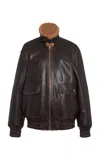 Valentino Garavani Caban Pelle | Solid | Aged Effect Leather In Brown