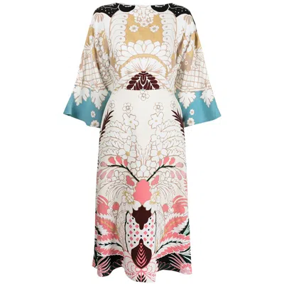 Valentino Garavani Cady Printed Dress In Multi