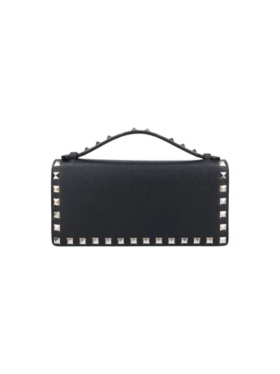 Valentino Garavani Calf Leather Card Wallet In Black