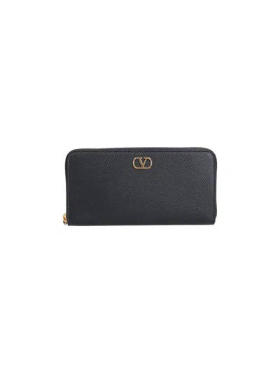 Valentino Garavani Calf Leather Wallet In Black