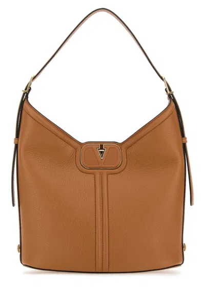 VALENTINO GARAVANI VALENTINO GARAVANI CAMEL LEATHER VLOGO HANDBAG