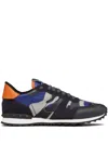 Valentino Garavani Camouflage-print Rockunner Sneaker In Blue
