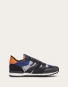 Valentino Garavani Camouflage-print Rockunner Sneaker In Blue