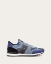 Valentino Garavani Camouflage Rockrunner Sneaker In Blue