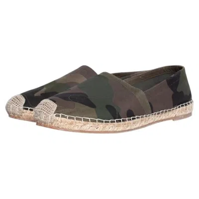 Pre-owned Valentino Garavani , Canvas Espadrilles In Army Green