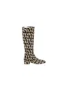 Valentino Garavani Canvas Logo Boots In White
